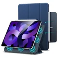 ESR for iPad Air 11 Inch Case (2024), iPad Air 5th/4th Generation Case (2022/2020), Powerful Magnetic Attachment, Slim Trifold Stand Case, Supports Pencil 2/USB-C, Durable Protection, Navy Blue
