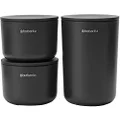 Brabantia Storage Pot Set of 3, Dark Grey