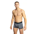 JOCKEY Men's Underwear Microfibre Miami Trunk, Black Marle, Small