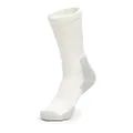 Thorlos Unisex Thick Padded Running Socks, Crew, White/Platnium, Medium (Women's Shoe Size 6.5-10, Men's Shoe Size 5.5-8.5)