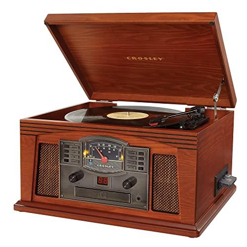 Crosley Lancaster Entertainment Center Turntable with Bluetooth, Paprika