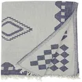 Bersuse 100% Cotton Oeko-TEX Certified Bahamas Turkish Handloom Towel - 39X71 Inches, Dark Blue