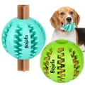 Bojafa Best Dog Teething Toys Balls Durable Dog IQ Puzzle Chew Toys for Puppy Small Large Dog Teeth Cleaning/Chewing/Playing/Treat Dispensing (2 Pack)