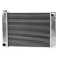Proflow Radiator, Universal, Fabricated Aluminium Tanks, Natural, 26 in. Wide, 19.00in. High, 2.25 in. Thick, For Ford Side Inlet & outlets