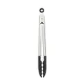 KitchenAid Silicone Tipped Stainless Steel Tongs, 12 Inch, Black