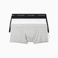 Calvin Klein Men's Underwear Cotton Stretch Trunk 3 Pack, Black/White/Grey, Small