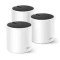 TP-Link Deco AX3000 Whole Home Mesh WiFi 6, Dual-Band, Coverage up to 600 sqm, 160 MHz, 1024-QAM, Seamless AI Roaming, HomeShield Security, Gaming & Streaming, Smart Home (Deco X55(3-pack))