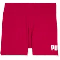 PUMA Women's Essential 7" Logo Short Tights, Persian Red, Large