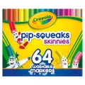 CRAYOLA 588764 Skinnies Markers, 64 Washable Colours, Art & Craft, Easy to Hold, Colouring, Ages 3, 4, 5, 6