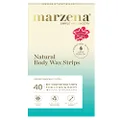 Marzena Natural Body Wax Strips, 40 Count Clear