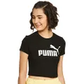 Puma Women's ESS Slim Logo Tee - Puma Black