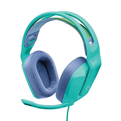 Logitech G G335 Wired Gaming Headset, Mint