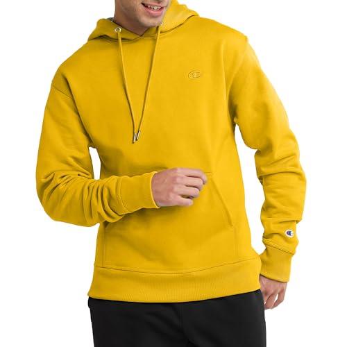 Champion Men's Powerblend Pullover Hoodie, Team Gold, Small