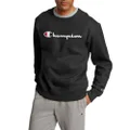 Champion Men's Graphic Powerblend Fleece Crew Sweatshirt, Black-y06794, Medium US