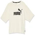 PUMA Women's ESS Cropped Logo Tee - Ivory Glow