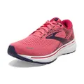 Brooks Women's Ghost 14 Running Shoe, Calypso Coral Barberry Astra Laura, 8 US