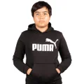 PUMA Boy's Essential Big Logo Hoodie FL, Black, S