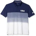 adidas Golf Ultimate365 USA Golf Polo Shirt, Dark Blue, Small