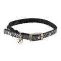 Rogz Sparklecat Reflective Pin Buckle Cat Collar Black Extra Small with Safety Elastic