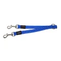 Rogz Classic Dual Use Double Split Dog Lead with Reflective Stitching Blue Large