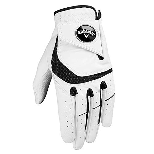 CALLAWAY Men's Gloves, White, Large