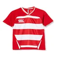 Canterbury of New Zealand Boys' Vapodri Evader Hooped Rugby Jersey, Flag Red, 10(M)