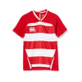 Canterbury of New Zealand Boys' Vapodri Evader Hooped Rugby Jersey, Flag Red, 10(M)