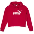 PUMA Women's Essential Cropped Logo Hoodie, Persian Red, X-Large