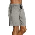 Hanes 01005-010052X Mens Jersey Lounge Drawstring Shorts with Logo Waistband Size Medium, Active Grey Heather & Black, Pack 2