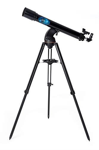 Celestron AstroFi 90 Wi-Fi Refractor Wireless Refracting Telescope, Black (22201)