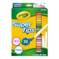 Crayola 20 Washable SuperTips Markers, 20 Vibrant Colours, Storage Box is Ideal for The Classroom or Drawing at Home, Durable Conical Tip Allows for Thick or Thin line Drawing, Requested by Teachers!