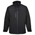 Portwest TK50 Water Resistant Windproof Softshell Jacket (3L) Black, XX-Large