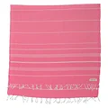 Bersuse 100% Cotton - Anatolia XL Blanket Turkish Towel - 61X82 Inches, Pink