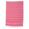 Bersuse 100% Cotton - Anatolia XL Blanket Turkish Towel - 61X82 Inches, Pink