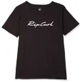 Rip Curl Men's Script T Shirt, Washed Black, Small UK