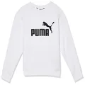 PUMA Girl's Essential Logo Crew FL, White, Medium