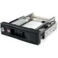 StarTech.com 5.25in Trayless Hot Swap Mobile Rack for 3.5in Hard Drive - Internal SATA Backplane Enclosure, Black, 1.7" x 5.9" x 7.2"