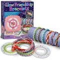 4M Creative Craft Glow Friendship Bracelets Kit, Create 12 Glow in The Dark Bracelets, Braid Flat and Round Types, Encourages Creativity, Arts and Craft Toy