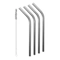 Avanti Smoothie Stainless Steel Straws with Cleaning Brush 4 Piece Set