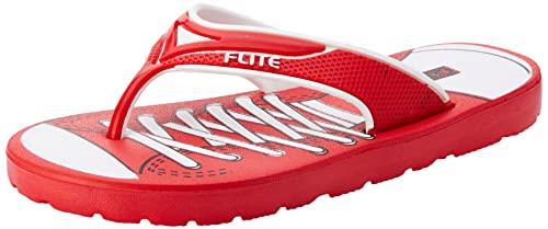 Flite Sneaker Lace-Up Kid's Thongs | Slippers | Flip Flops, Red/White, UK 12