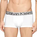 Calvin Klein Men's Underwear Steel Micro Low Rise Trunks, White, Small