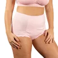 Conni Ladies Chantilly Briefs, Slim and Absorbent Protective Underwear, Soft and Comfortable, Pink, 16 (XL)