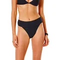 Rip Curl Premium Surf High Waist Bikini Bottom, X-Small, Black
