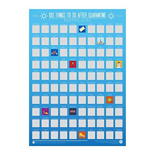 100 Things To Do After Quarantine Bucket List Scratch Off Poster