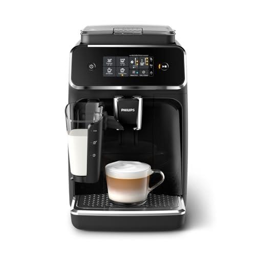 Philips Series 2200 Fully Automatic Espresso Machine with LatteGo, 3 Beverages, Touch Display, Glossy Black (EP2231/40)