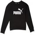 PUMA Women's Essential Logo Crew FL, Black, M