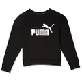 PUMA Women's Essential Logo Crew FL, Black, M