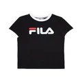Fila Classic Girl's Ringer Tee, 12 Size, Black