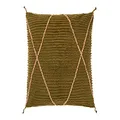Linen House Asha Bronze European Pillowcase, Green, 65x65, 01763G434