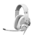 EPOS H6PRO Open Acoustic Professional Gaming Headset; Detachable Lift-to-Mute Mic; Lightweight, Comfortable, Durable; PC, Xbox, Playstation, Switch Compatible; Wired Headset (Ghost White)